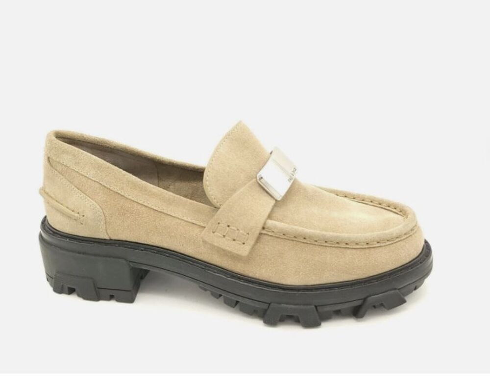 Rag & Bone‎ Women’s Shoe's Suede Shiloh 2.0 Lug Loafers Light Sand Tan Size 36/6